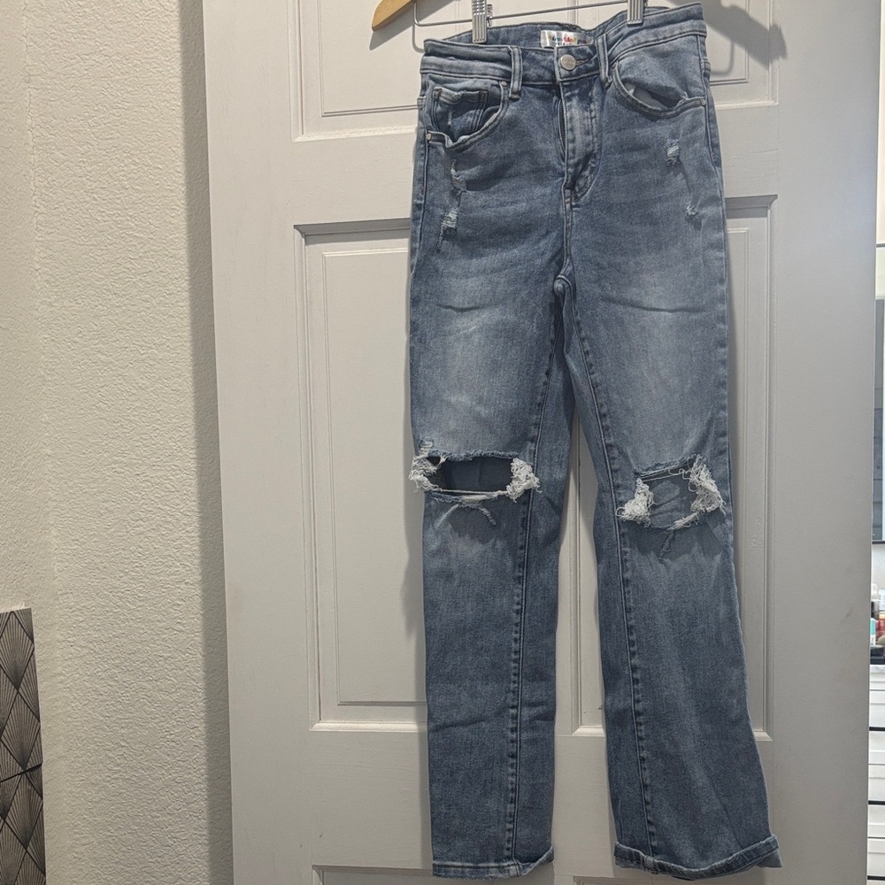 Women's Straight Leg Jeans - Blue